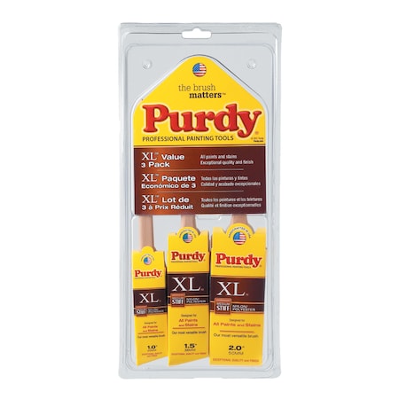 Purdy Purdy XL Multi-Pack Medium Stiff Assorted Paint Brush Set 140853100